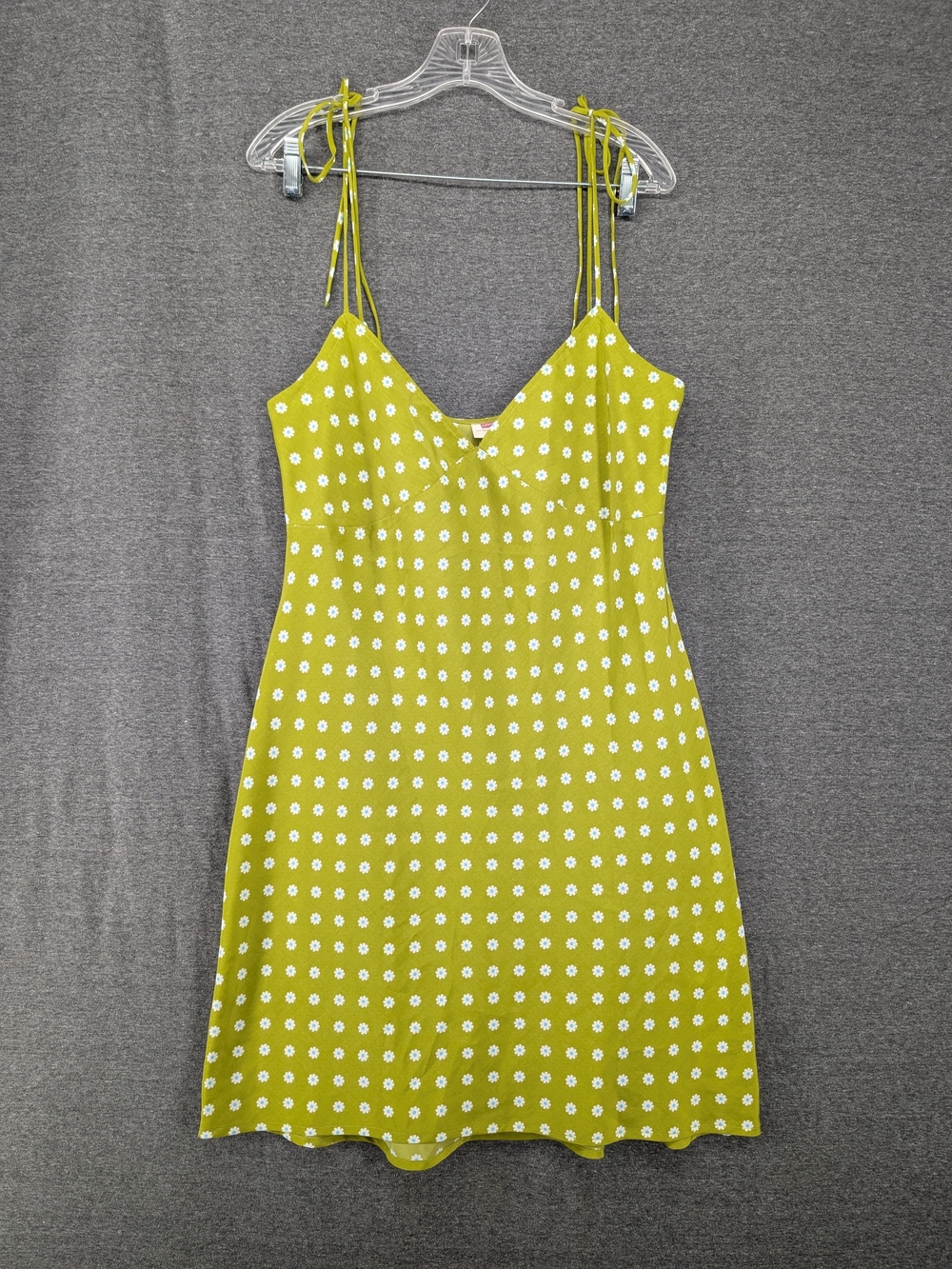 Levi's Lime Green Daisy Print Mini Slip Dress